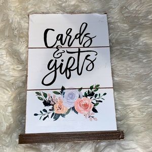 Cards and gift floral sign